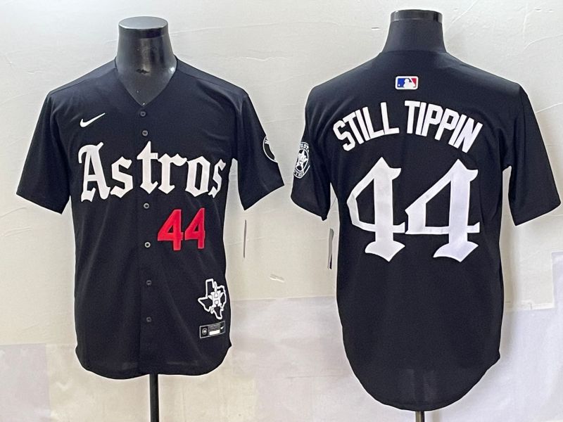 Men 2025 Houston Astros #44 Still Tippin Black Five generations Joint Name Nike MLB Jersey style 10->houston astros->MLB Jersey